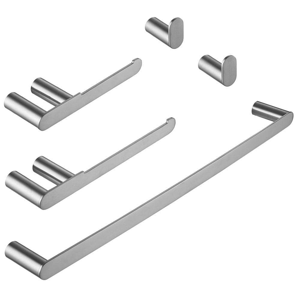 HMMHVV Bathroom Hardware Set with Towel Bar Set Stainless Steel Wall Mount Bathroom Accessories Set