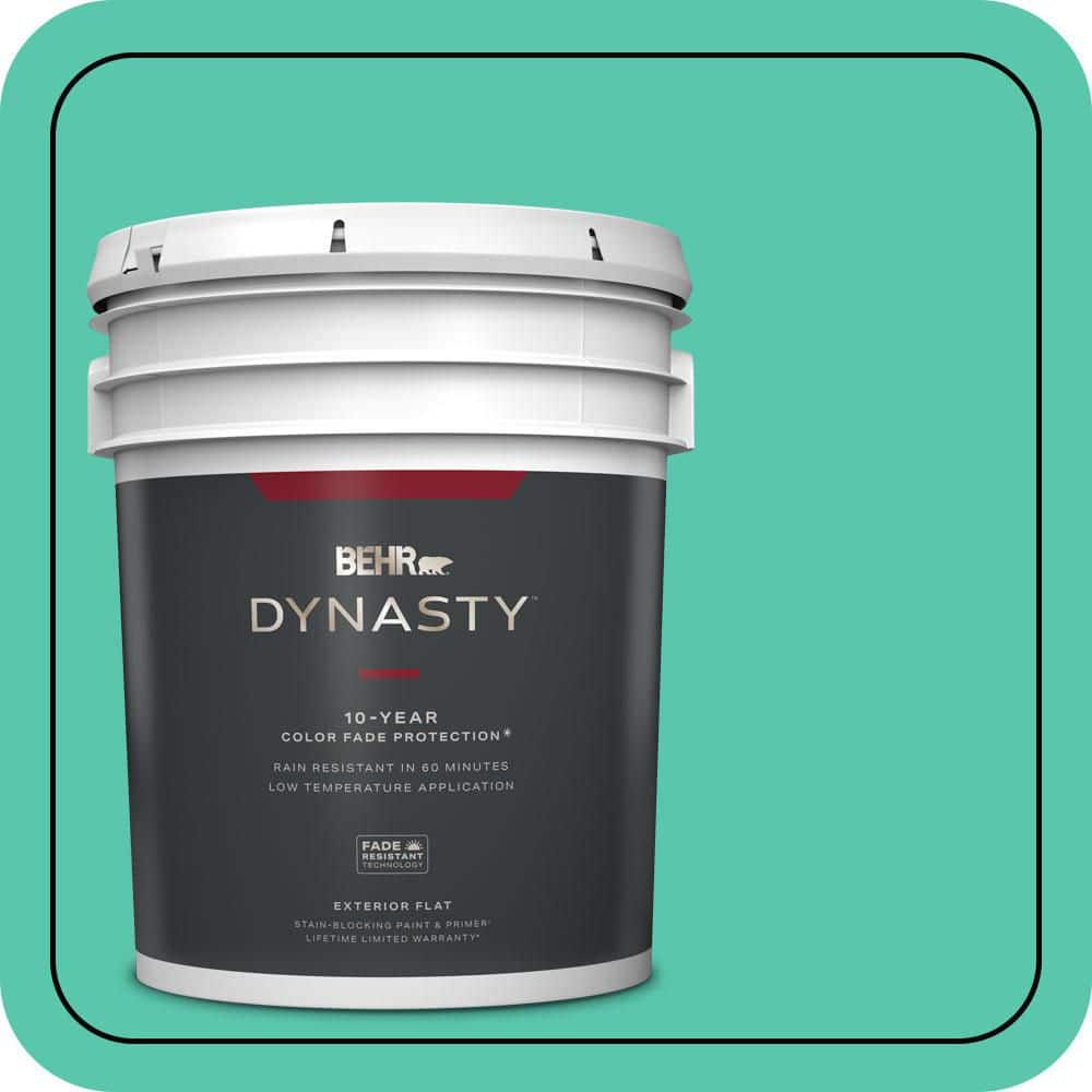 BEHR DYNASTY 5 gal. #P430-4 Kauai Flat Exterior Stain-Blocking Paint & Primer