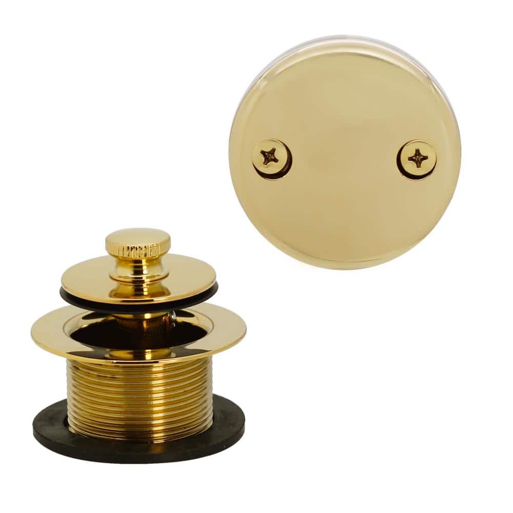 Westbrass 20 in. Above Floor Brass Bathtub Overflow with Twist and Close Drain and 2-Hole Overflow Cover (4)