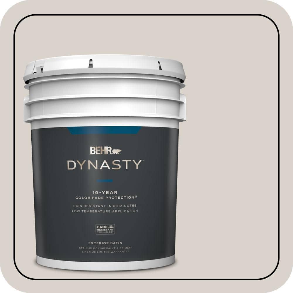 BEHR DYNASTY 5 gal. #PWN-72 Baked Biscotti Satin Enamel Exterior Stain-Blocking Paint & Primer