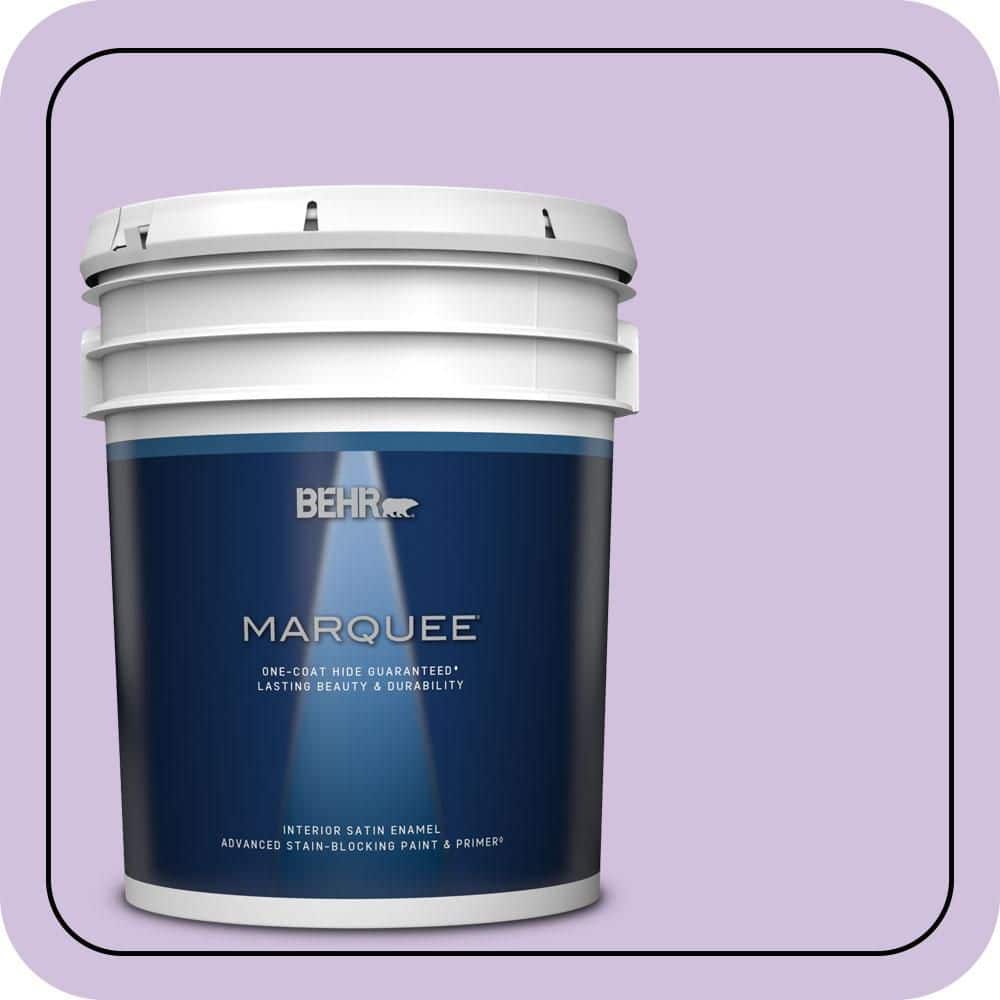 BEHR MARQUEE 5 gal. #650A-3 Fresh Heather Satin Enamel Interior Paint & Primer