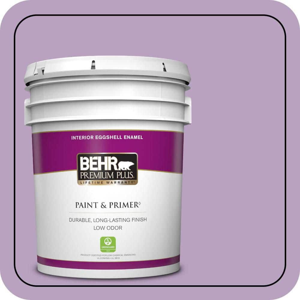 BEHR PREMIUM PLUS 5 gal. #660D-4 Lilac Rose Eggshell Enamel Low Odor Interior Paint & Primer