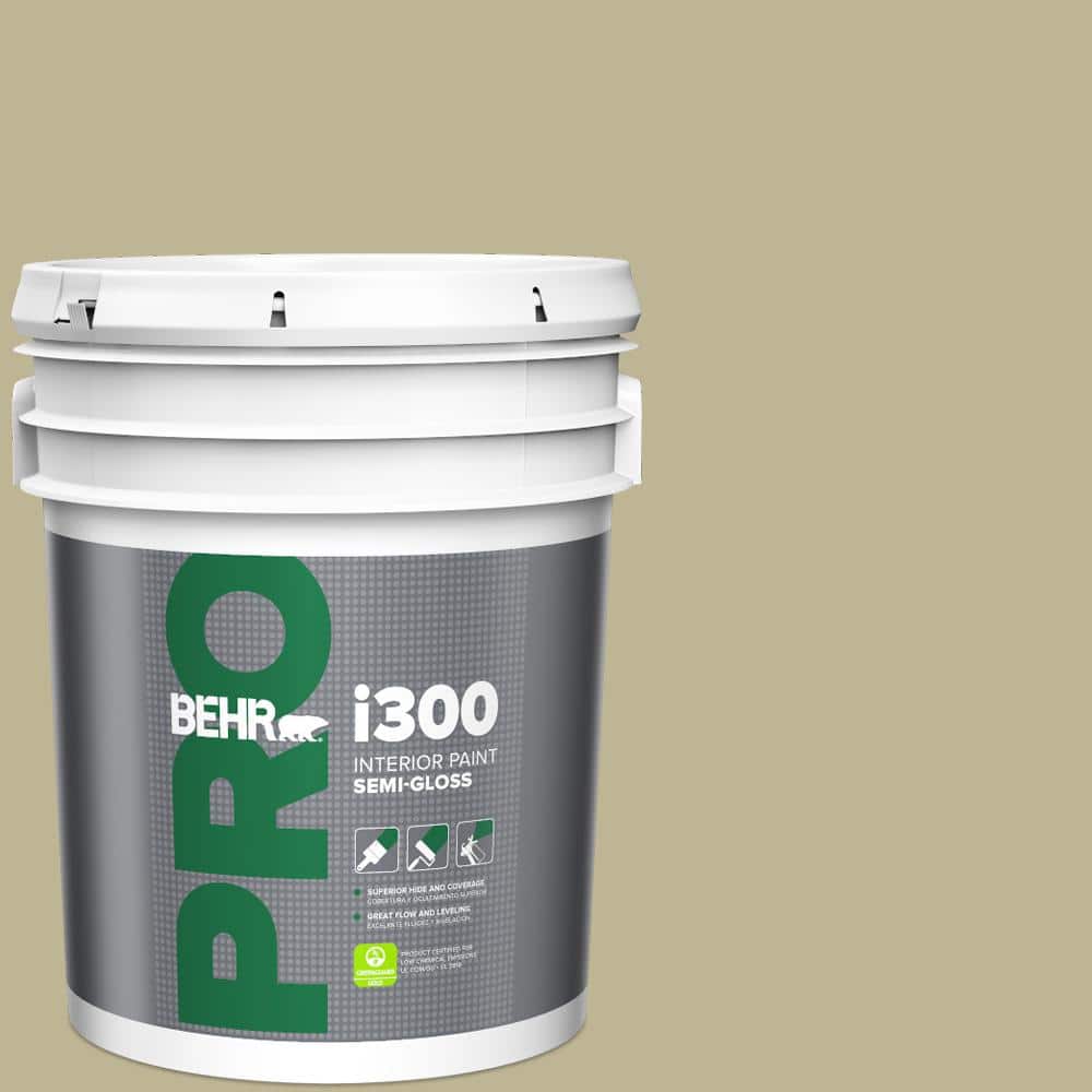 BEHR PRO 5 gal. #MQ6-30 Bamboo Shoot Semi-Gloss Interior Paint