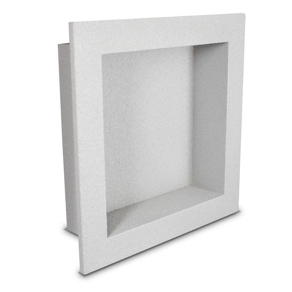PolyNiche 8 in. x 8 in. x 3.5 in. Shower Niche in Gray (1)