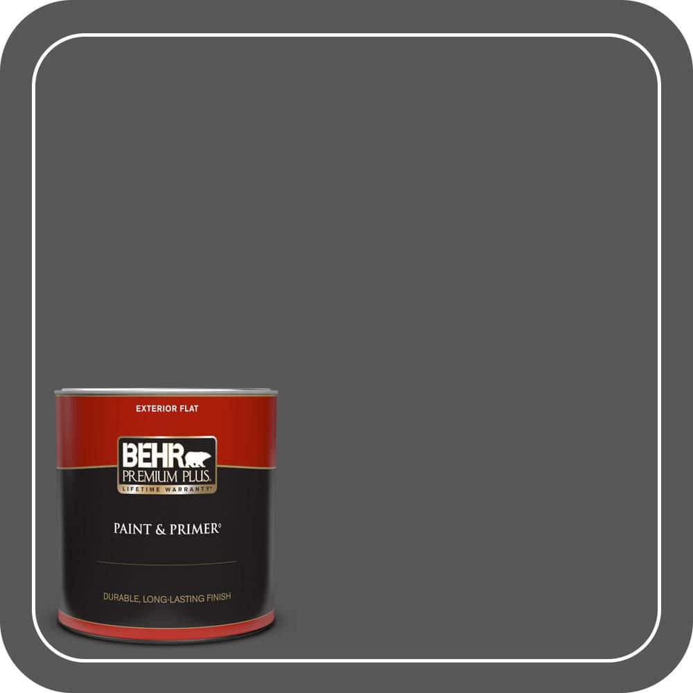 BEHR PREMIUM PLUS 1 qt. #PPU24-22 Shadow Mountain Flat Exterior Paint & Primer (1)