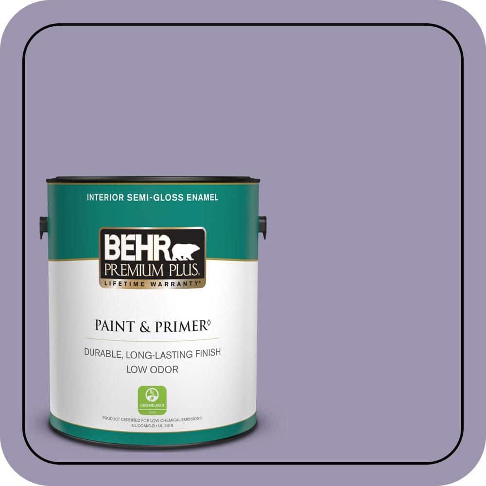 BEHR PREMIUM PLUS 1 gal. #S570-4 Night Music Semi-Gloss Enamel Low Odor Interior Paint & Primer