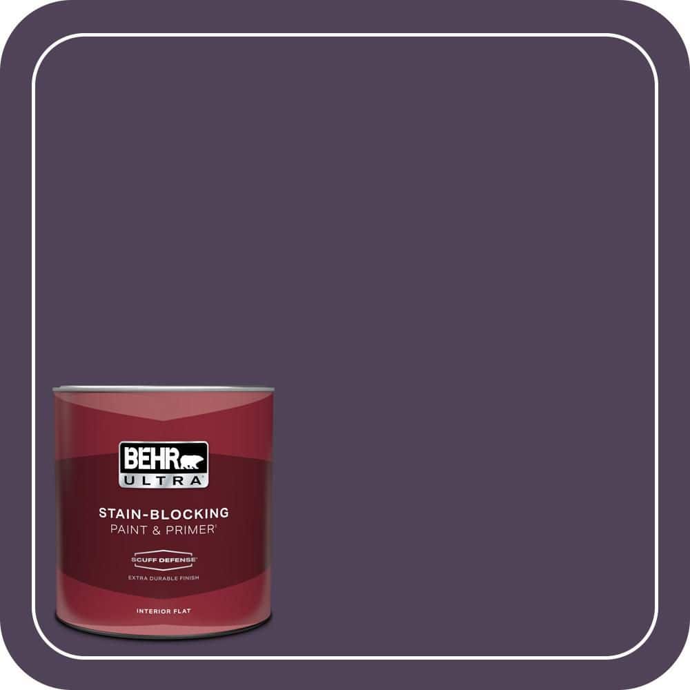 BEHR ULTRA 1 qt. #S-H-660 Blackberry Harvest Extra Durable Flat Interior Paint & Primer
