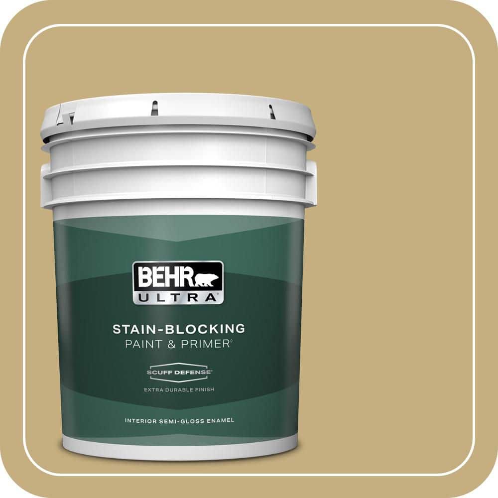 BEHR ULTRA 5 gal. #MQ2-29 Cliff Ridge Extra Durable Semi-Gloss Enamel Interior Paint & Primer