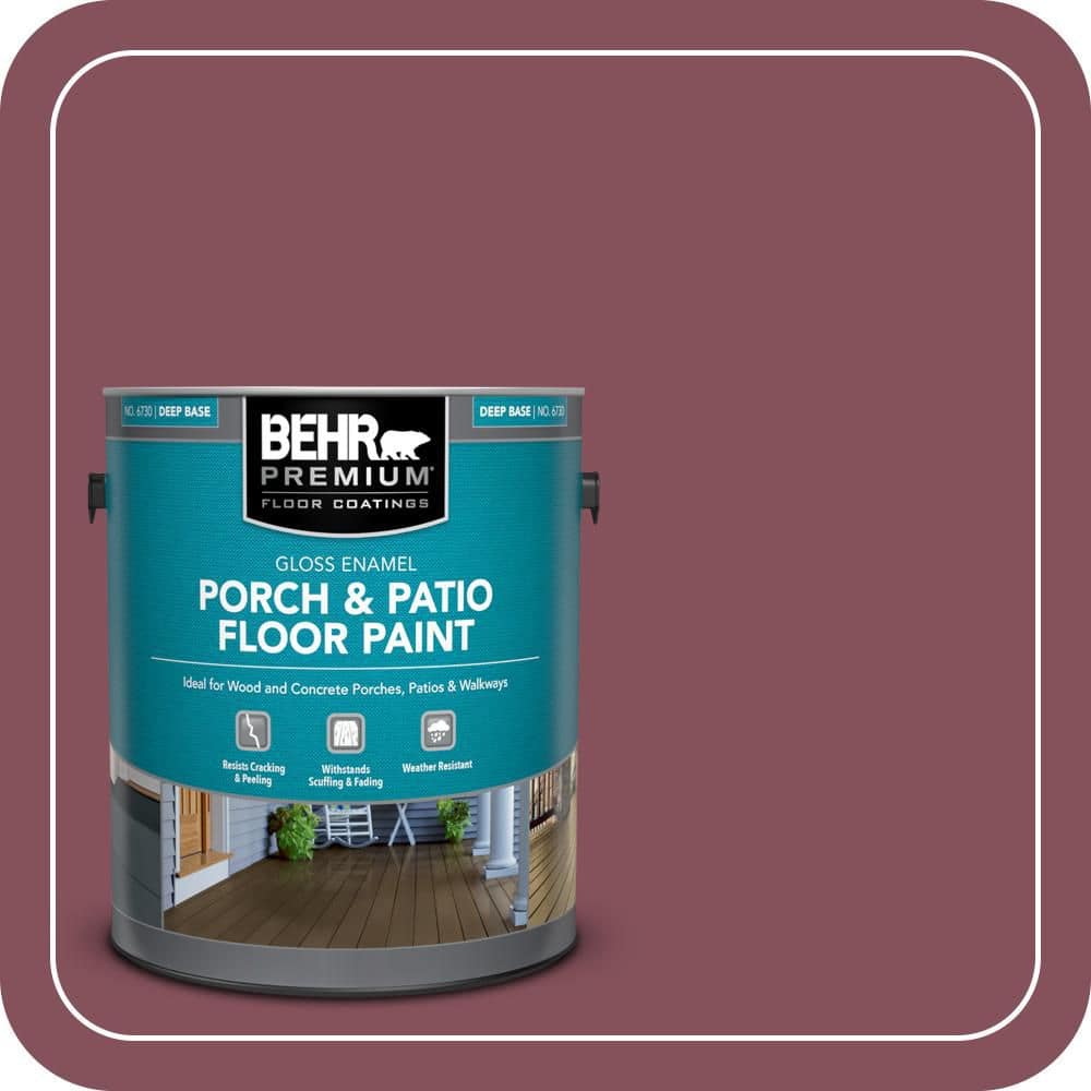 BEHR PREMIUM 1 gal. #PPU1-15 So Merlot Gloss Enamel Interior/Exterior Porch and Patio Floor Paint