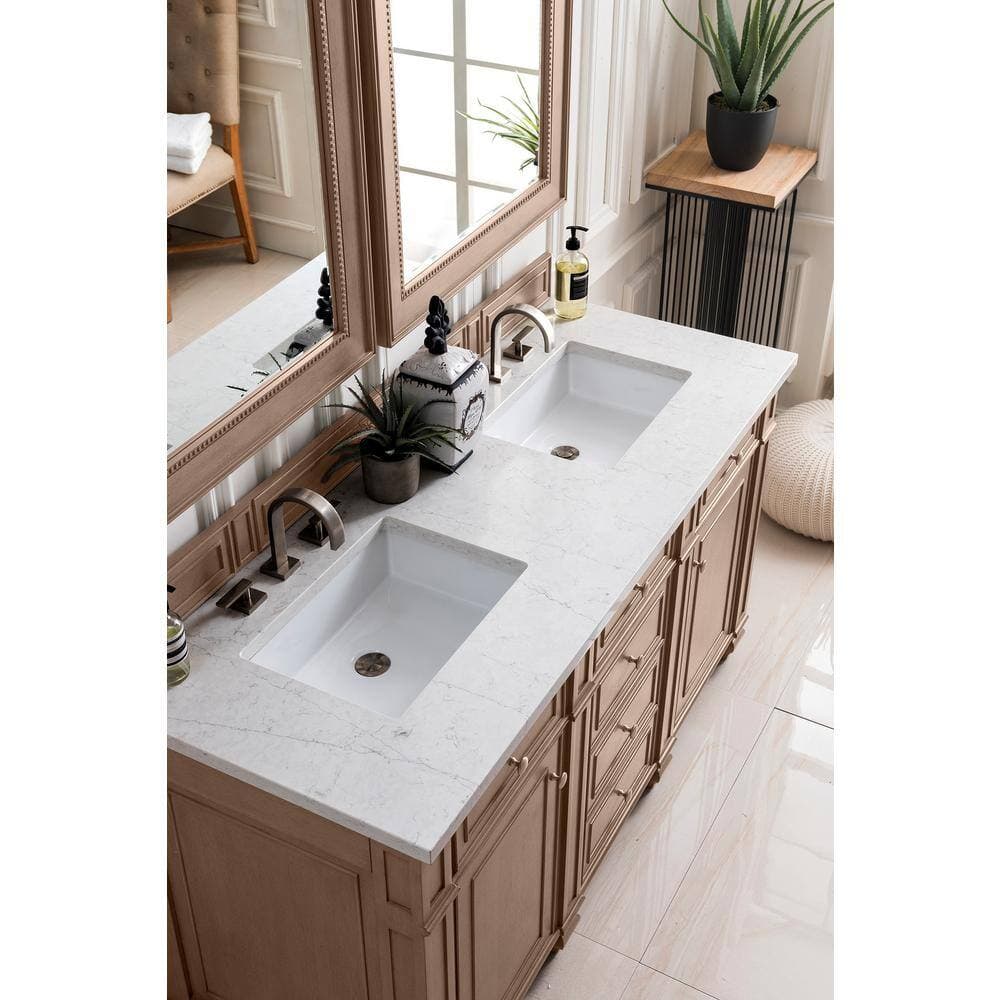 James Martin Vanities 72 in. W 23.5 in. D Double Basin Vanity Top Silestone Quartz with White Basin (2)