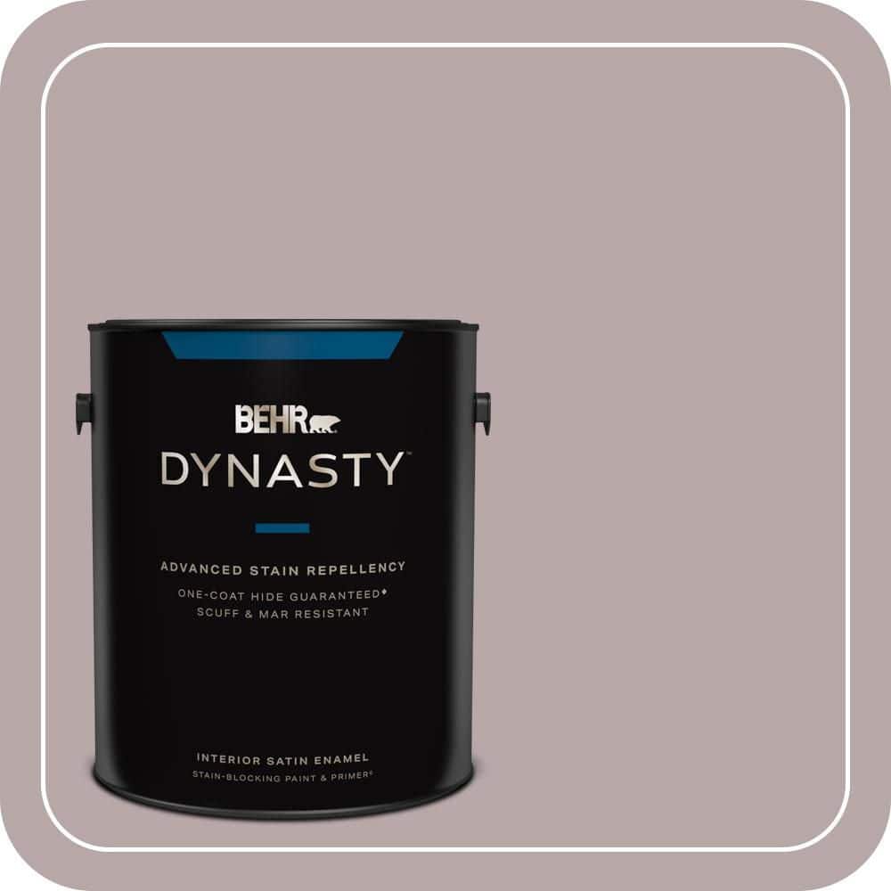 BEHR DYNASTY 1 gal. #MQ1-36 Object of Desire One-Coat Hide Satin Enamel Interior Stain-Blocking Paint & Primer