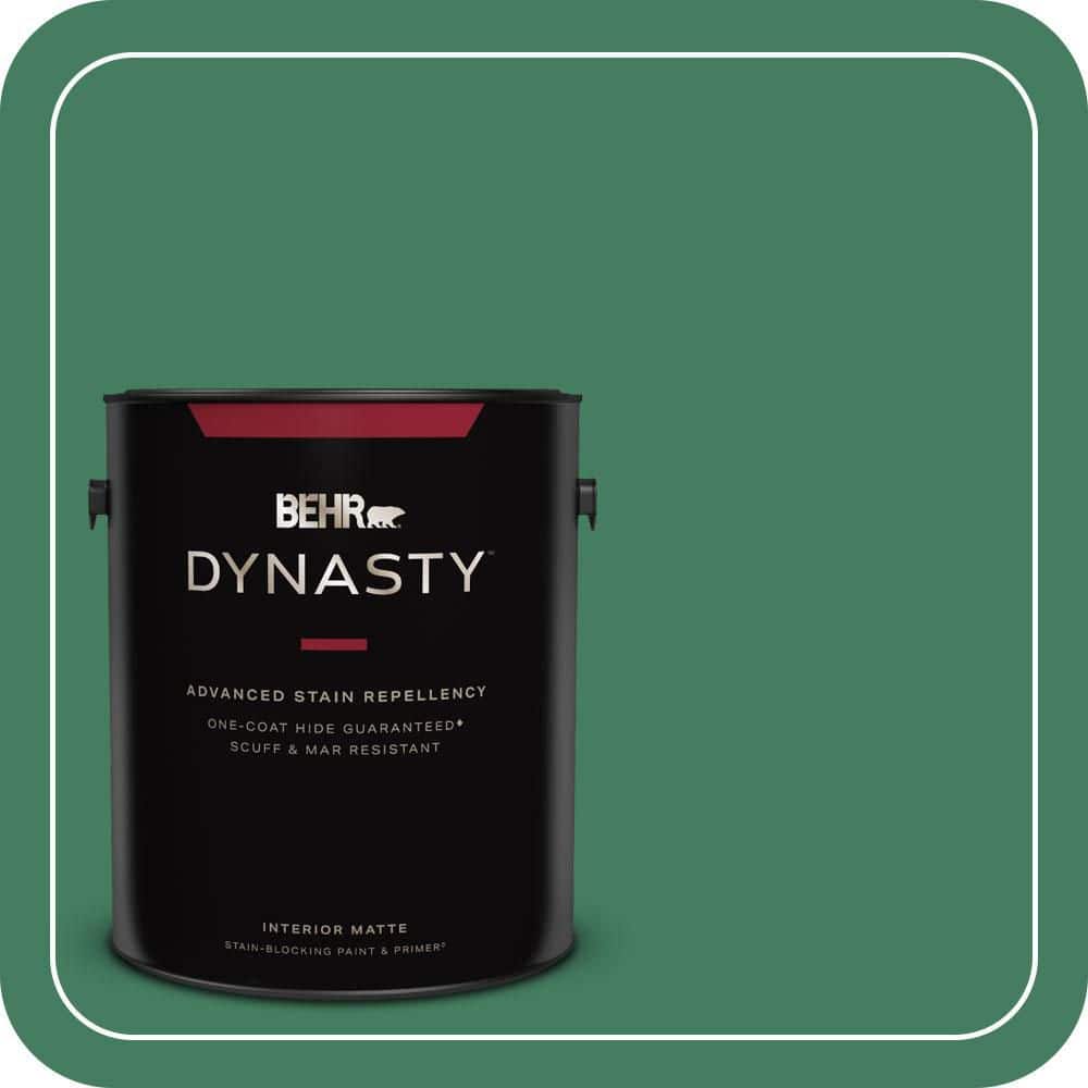 BEHR DYNASTY 1 gal. #470D-6 Greenbelt Matte Interior Stain-Blocking Paint & Primer