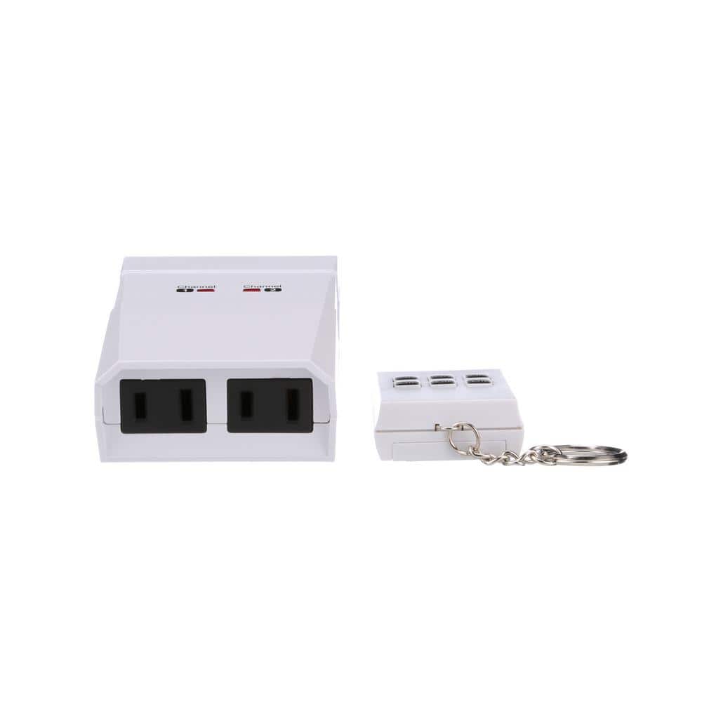 Woods 8-Amp 4-Hour Indoor Plug-In Wireless Remote Countdown Control Timer, White (2)