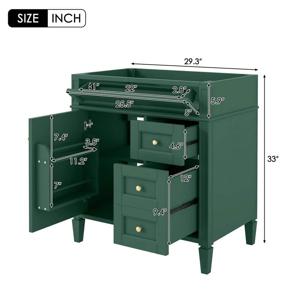 Boosicavelly Freestanding Bath Vanity Cabinet without Top (4)