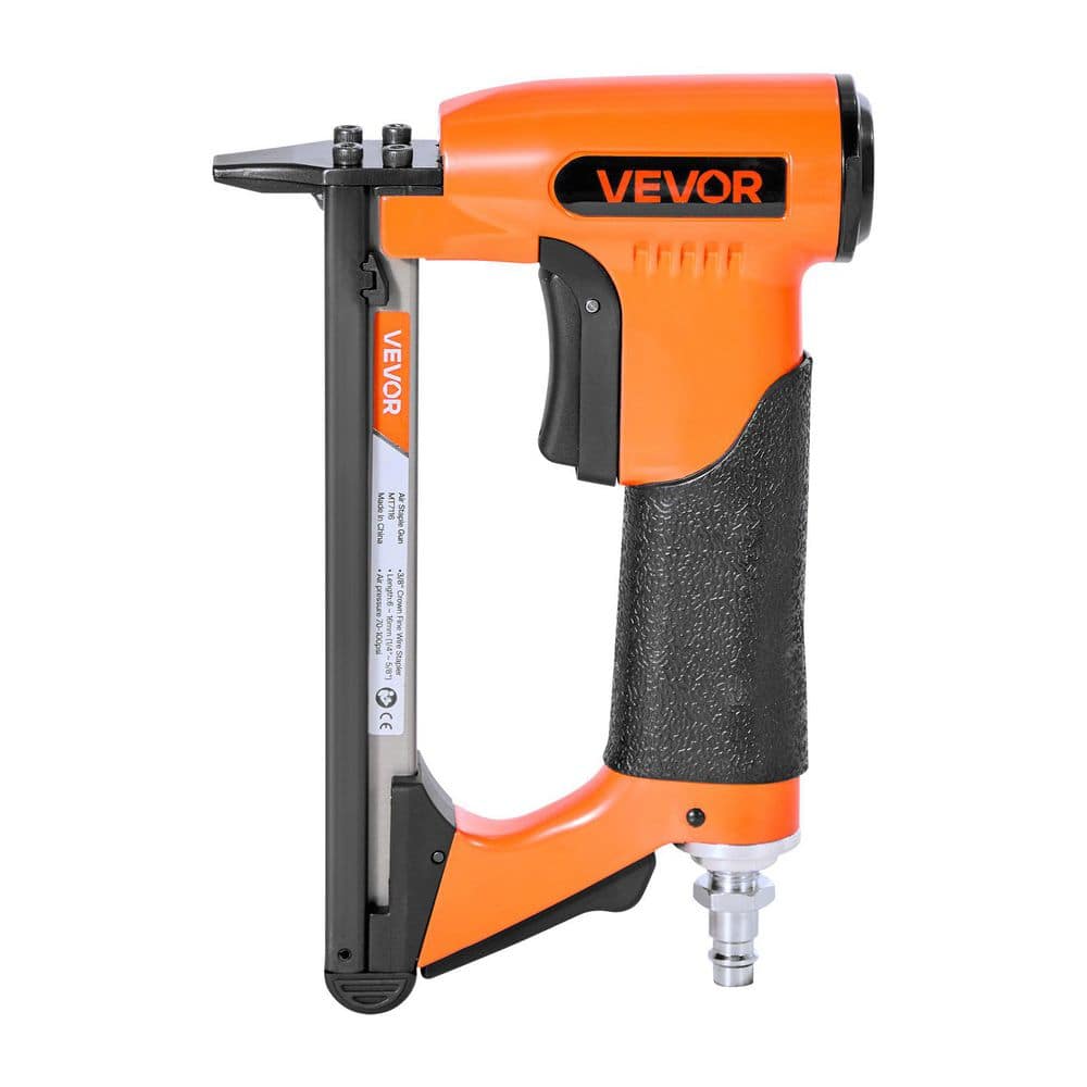 VEVOR Pneumatic Staple Gun, 22 Gauge Air Upholstery Corded Stapler for 71 Series Fine Wire Staples 3/8 in. Crown 1/4-5/8 in. L (1)
