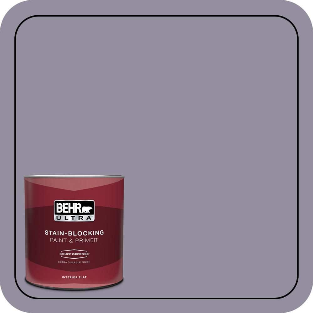 BEHR ULTRA 1 qt. #N560-4 Evening in Paris Extra Durable Flat Interior Paint & Primer