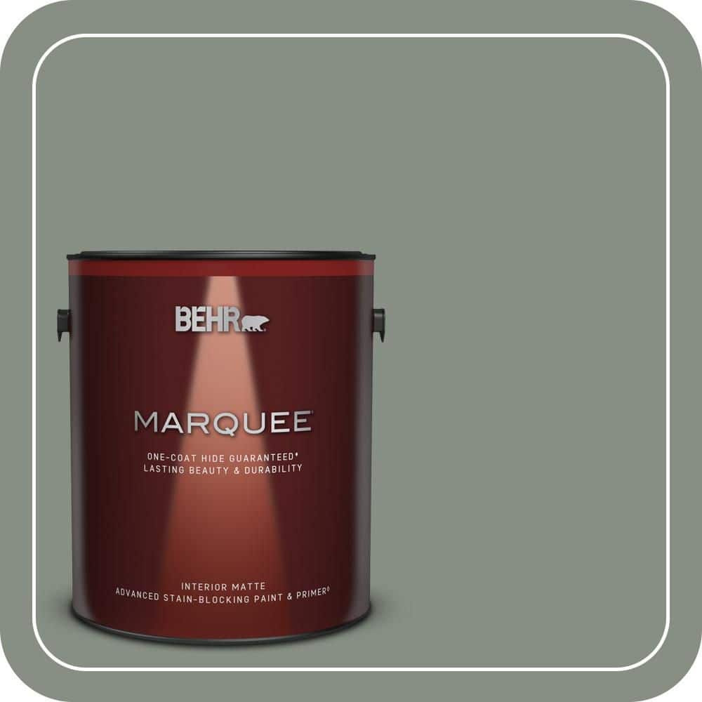 BEHR PREMIUM PLUS #PPF-34 Peaceful Glade Enamel Exterior Stain-Blocking Paint & Primer (1)