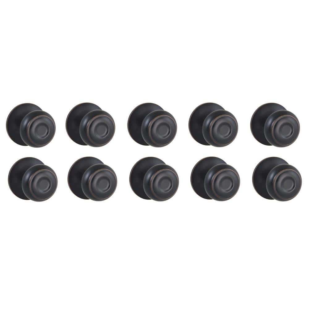 Defiant Hartford Aged Bronze Hall/Closet Door Knob (10-Pack)