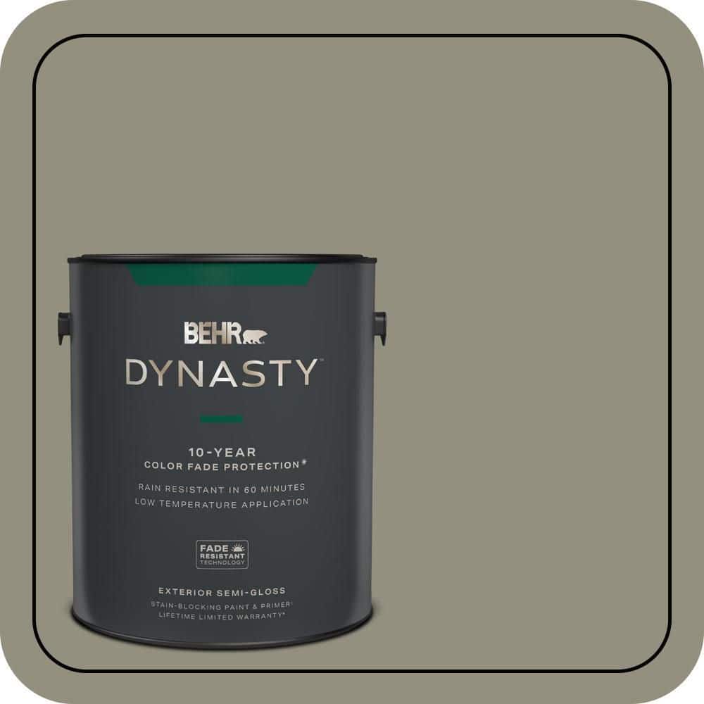 BEHR DYNASTY 1 gal. #N350-5 Muted Sage Semi-Gloss Exterior Stain-Blocking Paint & Primer