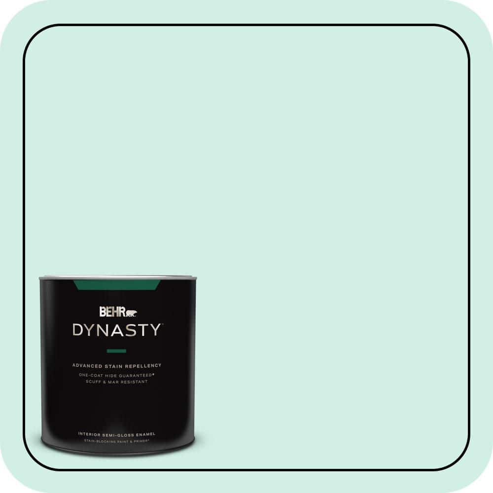 BEHR DYNASTY 1 qt. #P440-1 Shimmering Pool Semi-Gloss Enamel Interior Stain-Blocking Paint & Primer