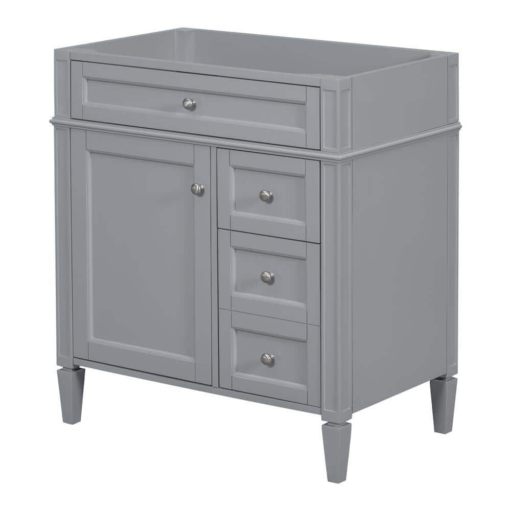 Nestfair 3 in. W. 17.87 in. D 33 in. H Bath Vanity Cabinet without Top with a Tip-out Drawer and 2 Drawers (2)