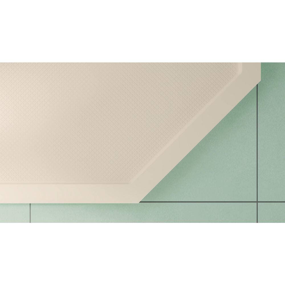 DreamLine SlimLine 36 in. L x 36 in. W Corner Neo Angle Biscuit Shower Pan Base with 2 in. Round Corner Drain in Brushed Brass (3)