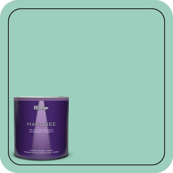 BEHR PREMIUM PLUS Home Decorators Collection #HDC-SM14-6 Thermal Aqua Enamel Interior/Exterior Paint & Primer Color Sample (3)