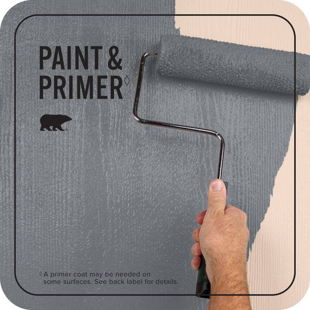 BEHR PREMIUM PLUS 1 gal. #N510-5 Liquid Mercury color Satin Enamel Exterior Paint & Primer (3)
