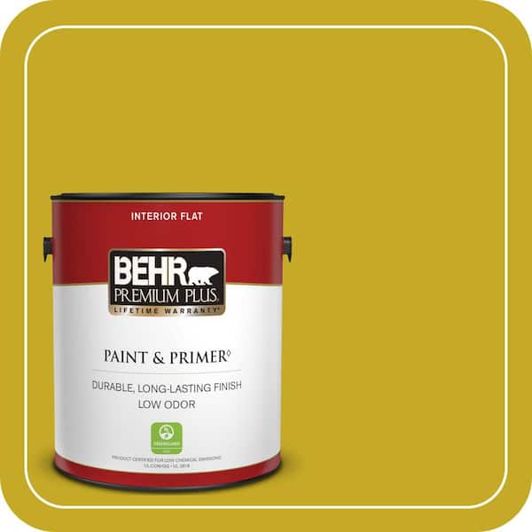 BEHR PREMIUM PLUS Home Decorators Collection #HDC-MD-03 Citronette Flat Interior/Exterior Paint & Primer Color Sample (2)