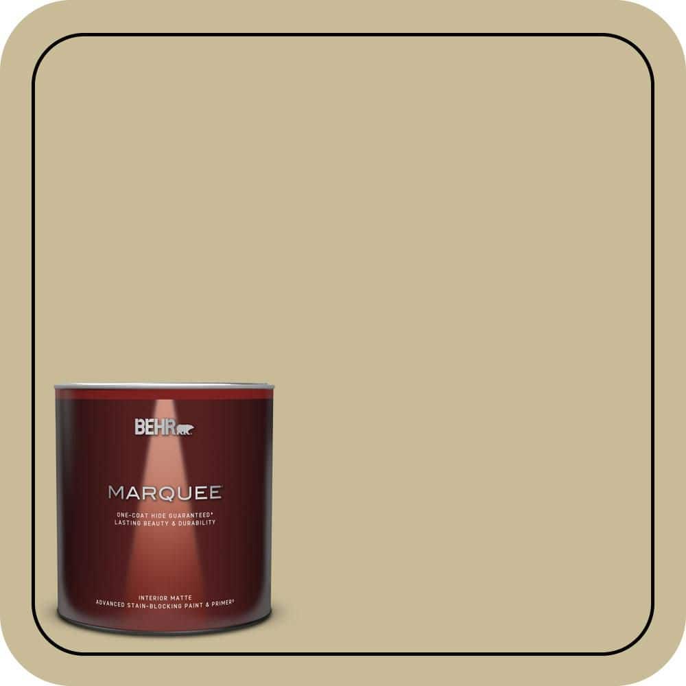 BEHR MARQUEE 1 qt. #PPU8-09 Tea Bag Matte Interior Paint & Primer