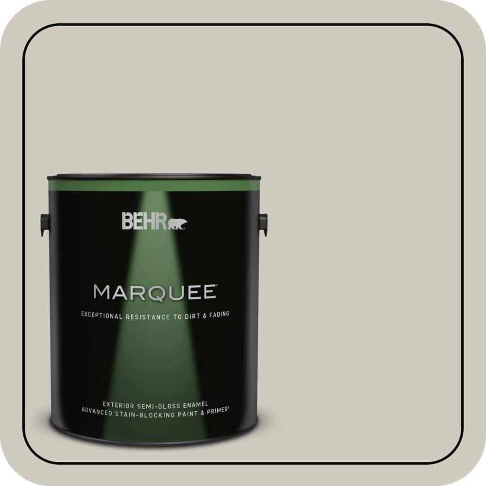 BEHR MARQUEE 1 gal. Designer Collection #DC-007 Tranquil Gray Semi-Gloss Enamel Exterior Paint & Primer