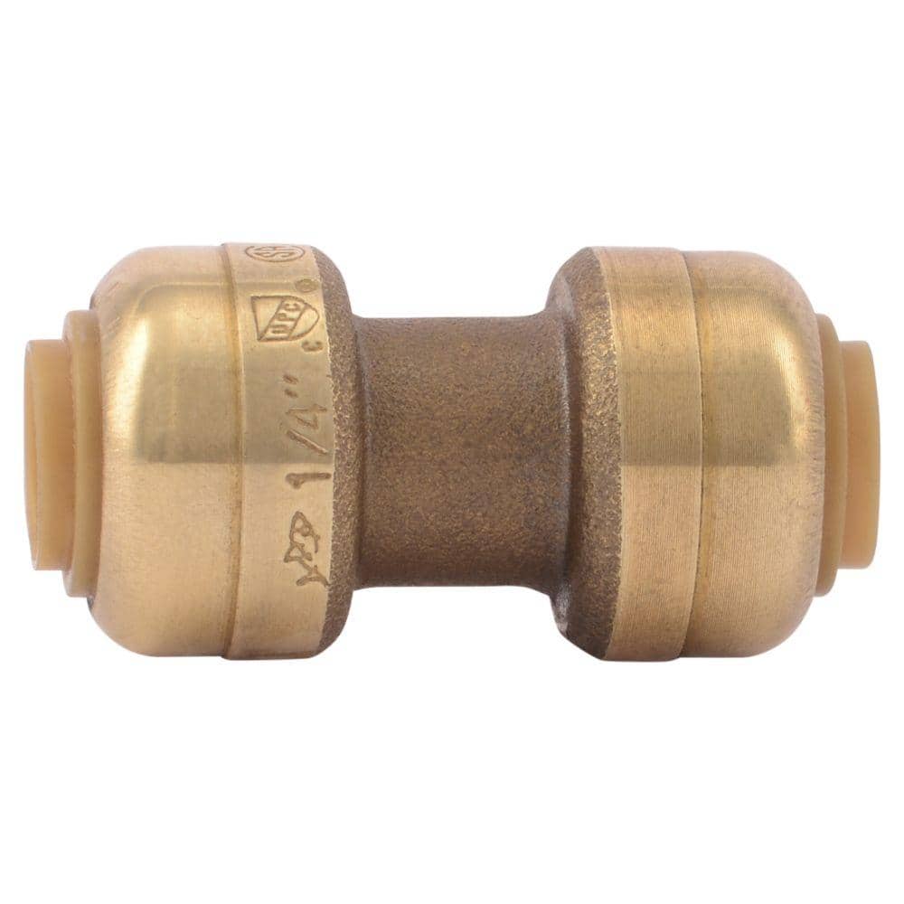 SharkBite 1/4 in. (3/8 in. O.D.) Push-to-Connect Brass Coupling Fitting (2)