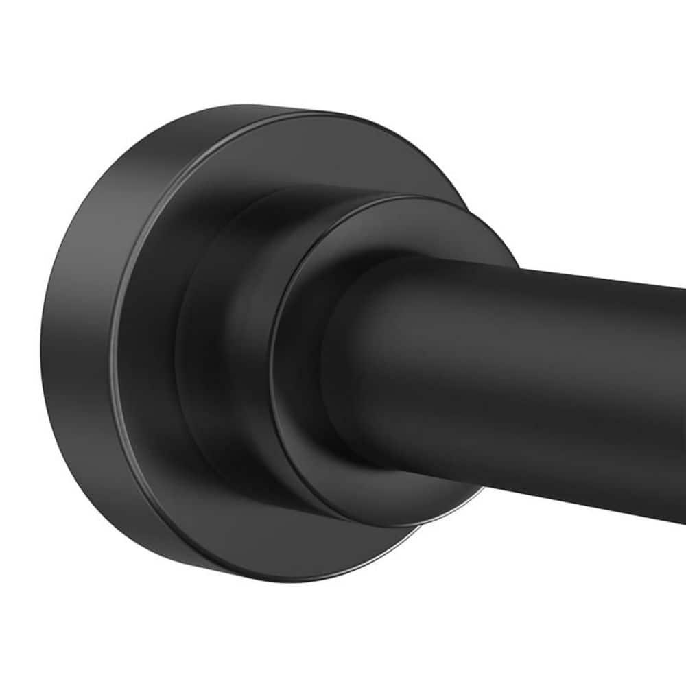 Wudkey 31 in. to 80 in. Stainless Steel Tension Shower Curtain Rod in Black for Bathroom, Adjustable, No Drilling (3)