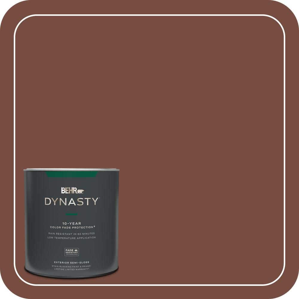 BEHR DYNASTY 1 qt. #S170-7 Dark Cherry Mocha Semi-Gloss Exterior Stain-Blocking Paint & Primer