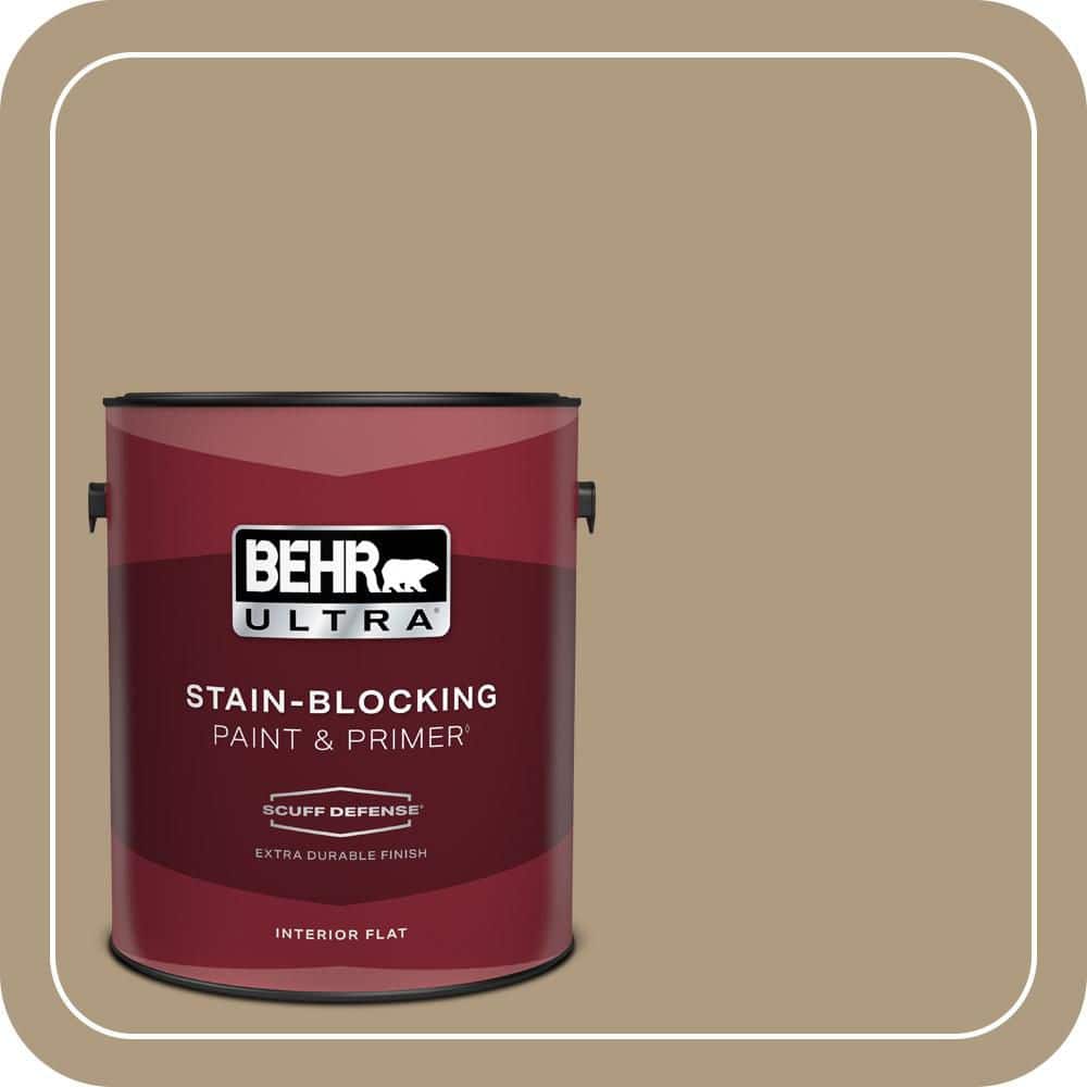 BEHR ULTRA 1 gal. #MQ2-24 Golden Olive Extra Durable Flat Interior Paint & Primer