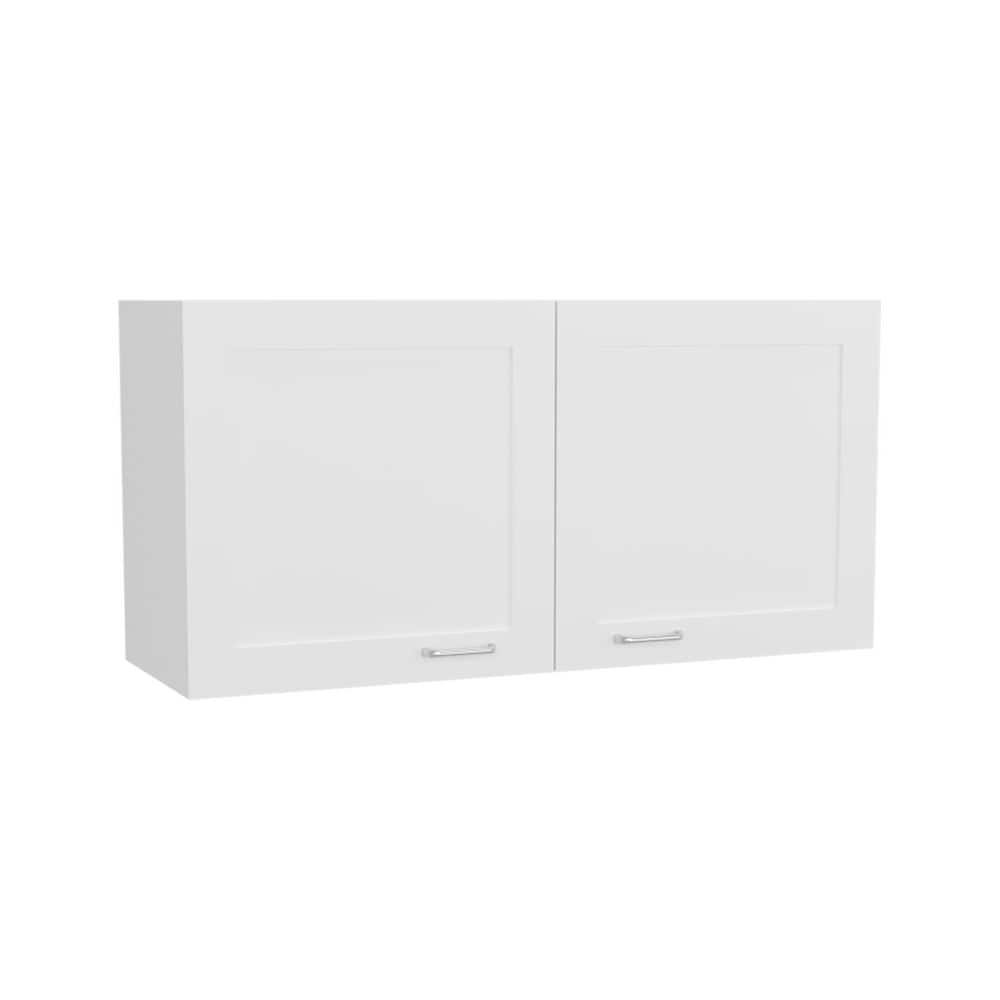 Tahanbath 39.40 in. W x 12 in. D x 19.30 in. H Bathroom Storage Wall Cabinet in White with 2 Doors and Shelves (3)