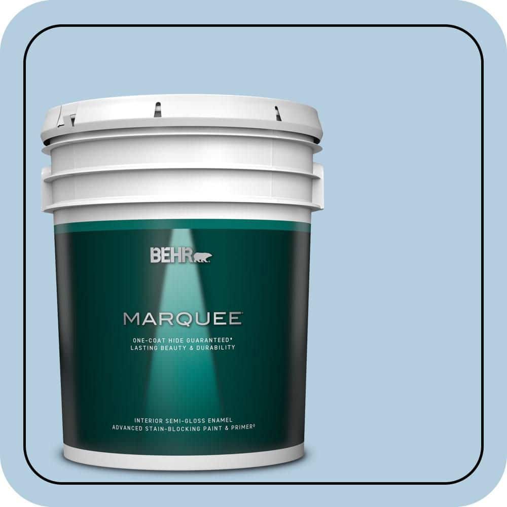 BEHR MARQUEE 5 gal. #PPU14-14 Crystal Waters Semi-Gloss Enamel Interior Paint & Primer