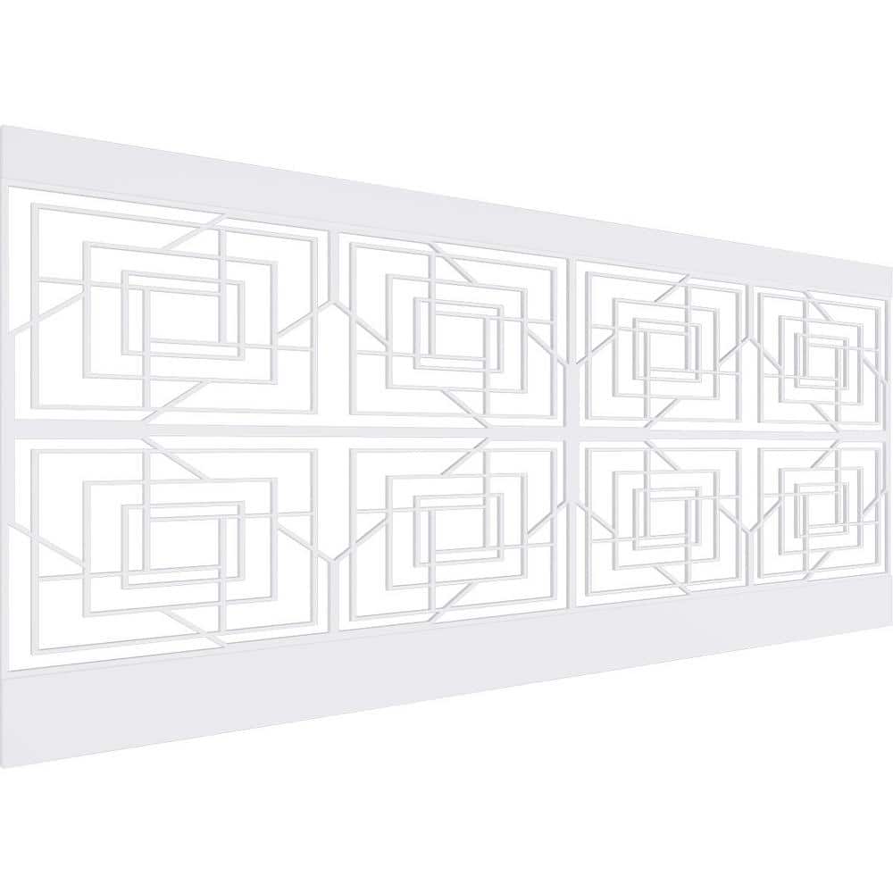 Ekena Millwork 40 in. H x 94-1/2 in. W 26.24 sq. ft. Norwood PVC Wainscot Paneling Kit