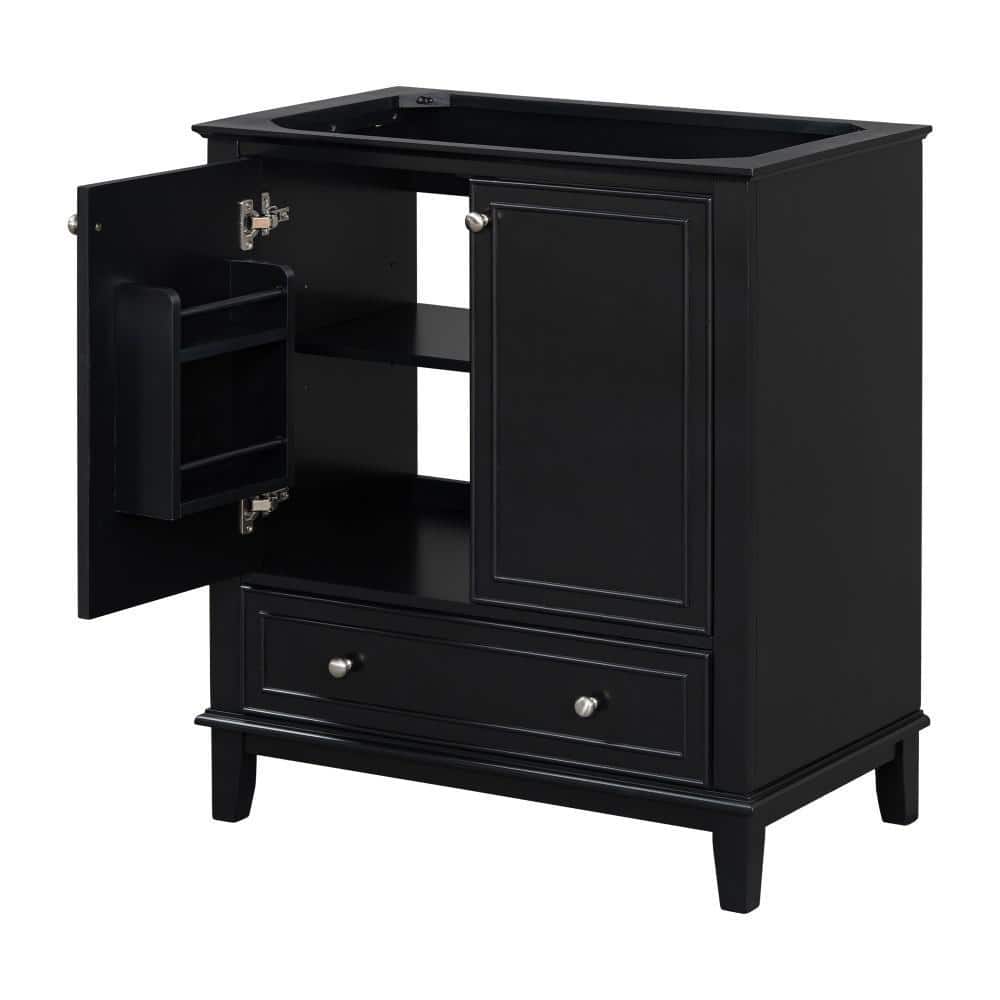 Dimakai 30 in. Bath Vanity Cabinet without Top in Black Unassembled (1)
