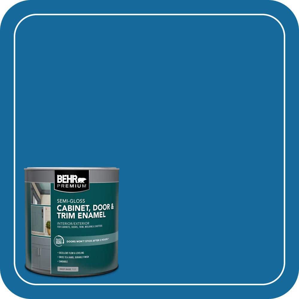 BEHR PREMIUM 1 qt. #P500-7 Cosmic Cobalt Semi-Gloss Enamel Interior/Exterior Cabinet, Door & Trim Paint