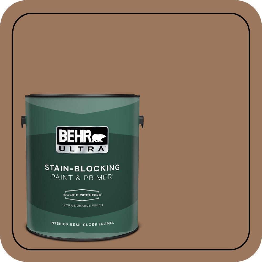 BEHR ULTRA 1 gal. #S220-6 Baked Sienna Extra Durable Semi-Gloss Enamel Interior Paint & Primer