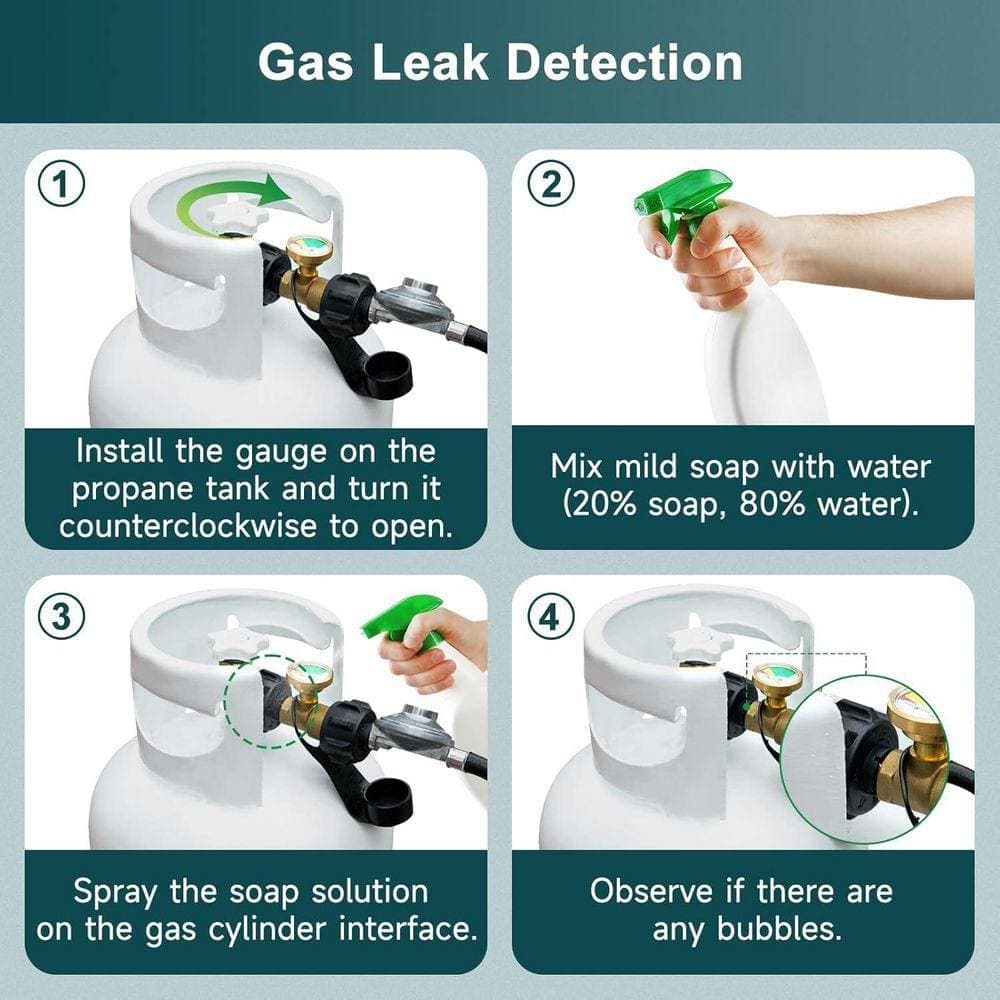 Lukvuzo Propane Tank Gauge Level Indicator QCC1 Type 1 Connection for 5-20LB Tanks RV Camper Heater Fire Pit Gas Grill (2)