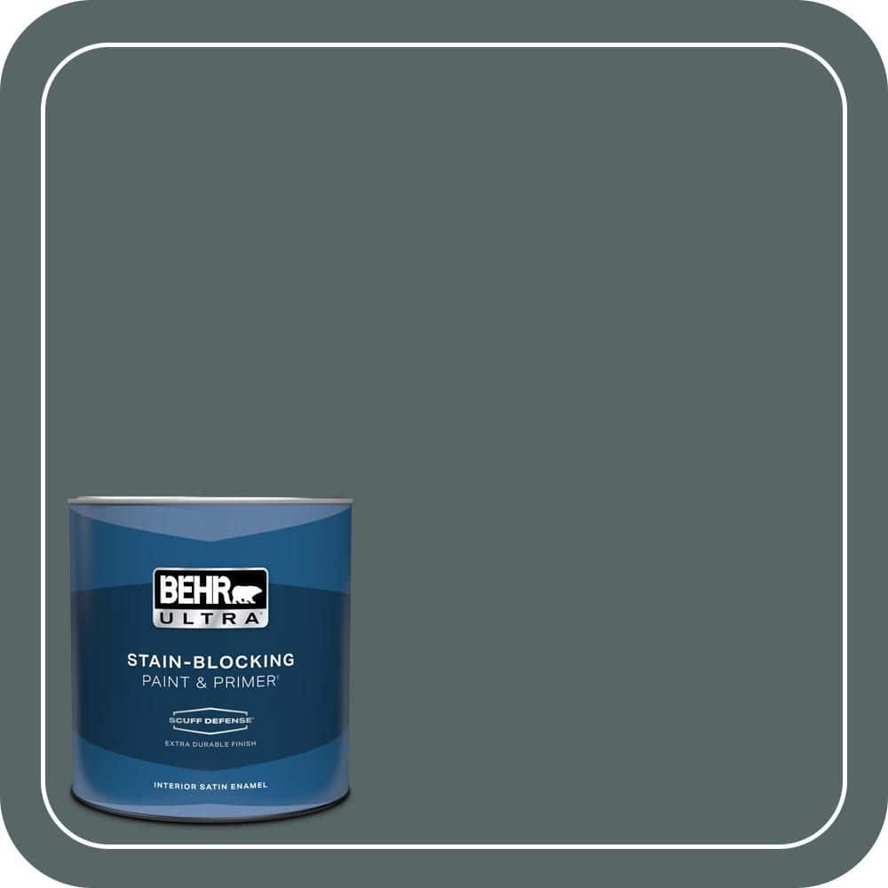 BEHR ULTRA 1 qt. #N440-6 Brooklyn Extra Durable Satin Enamel Interior Paint & Primer