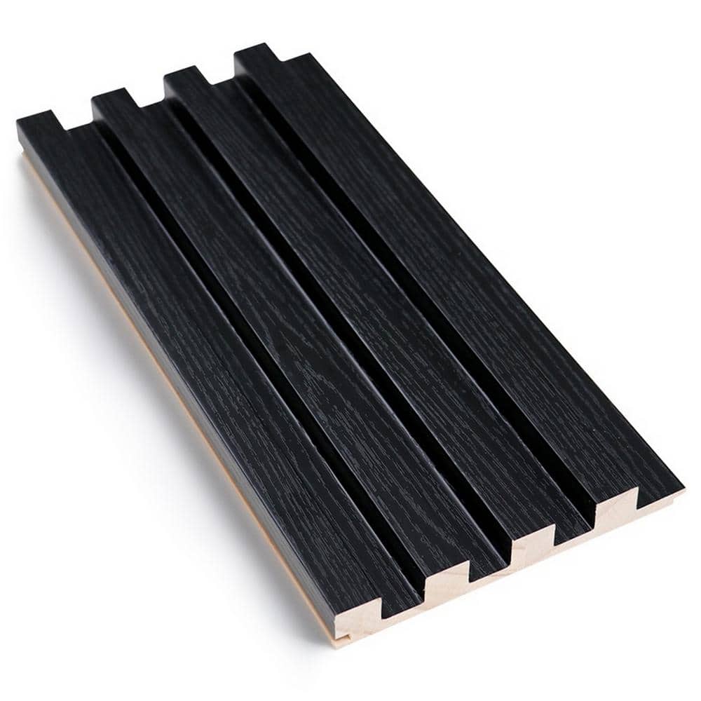 Ejoy 93 in. x 6 in. x 0.8 in. Solid Wood Wall Cladding Siding Board in Black Texture Color (Set of 3-Piece) (1)
