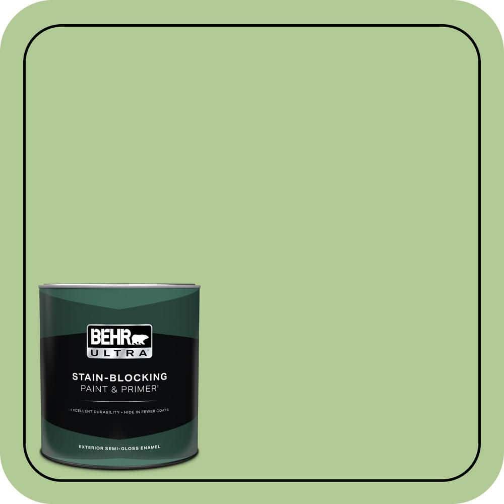 BEHR ULTRA 1 qt. #430D-4 Garden Spot Semi-Gloss Enamel Exterior Paint & Primer