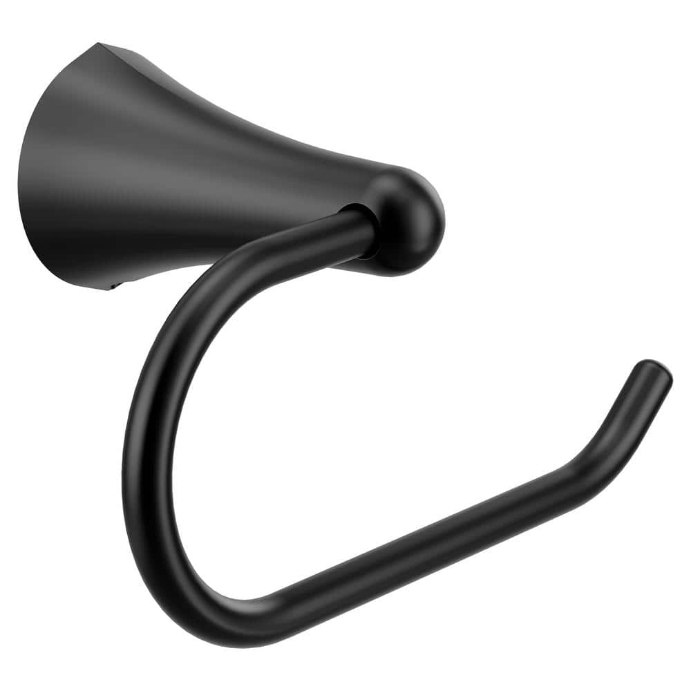 MOEN Hollyn 3-Piece Bath Hardware Set with 24 in. Towel Bar, Paper Holder and Towel Ring in Matte Black (2)