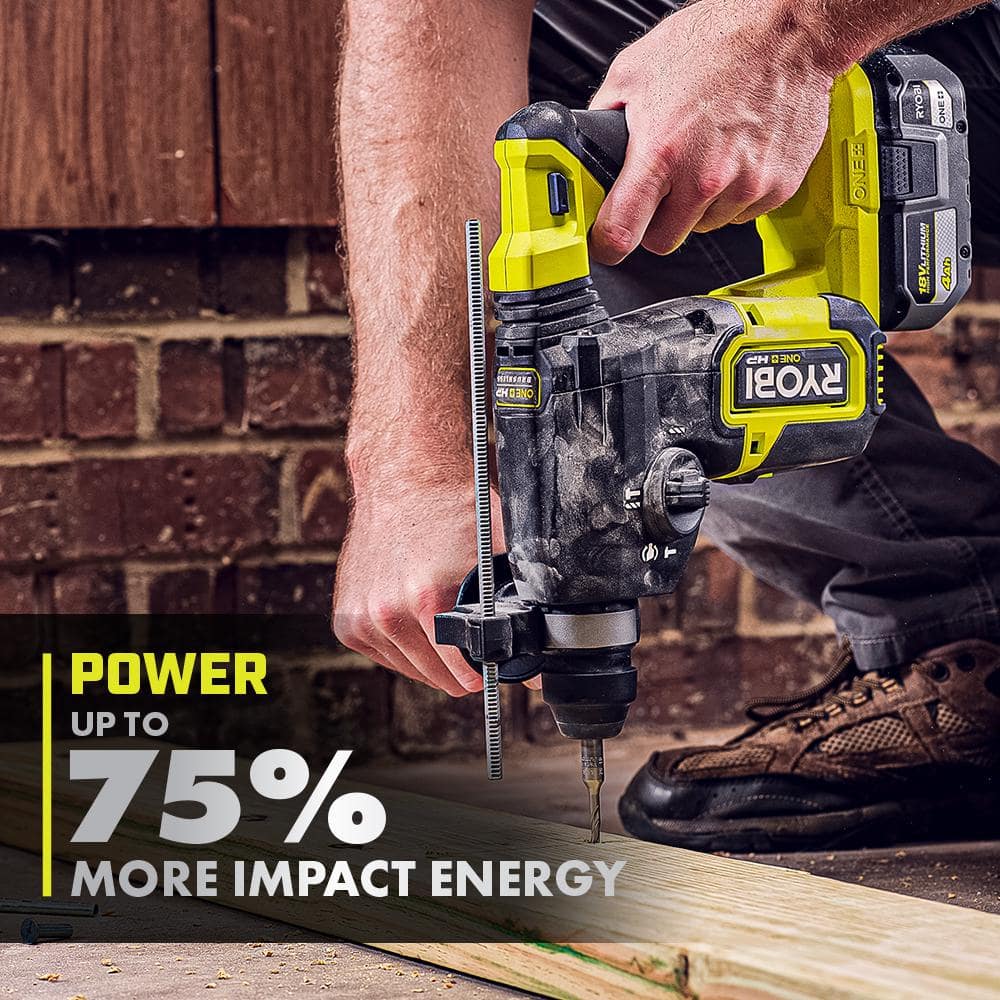 RYOBI ONE+ HP 18V Brushless Cordless Rotary Hammer Drill (4)