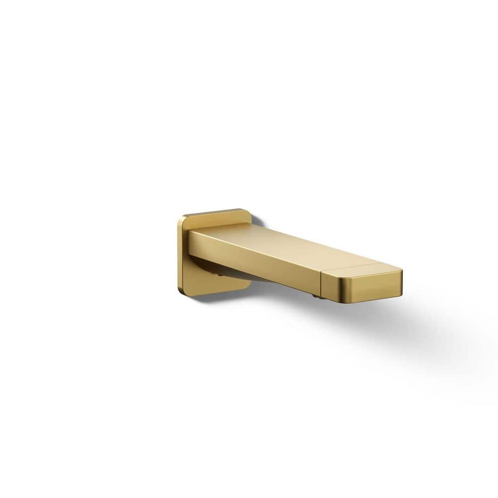 KOHLER Parallel Wall Mount Bathtub Spout in Vibrant Brushed Moderne Brass (1)