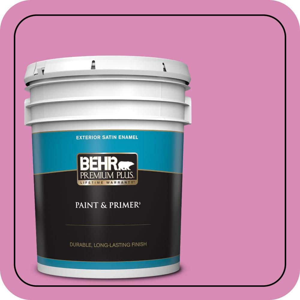 BEHR PREMIUM PLUS 5 gal. #P120-3 High Maintenance Satin Enamel Exterior Paint & Primer (1)