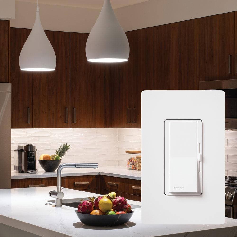 Lutron Diva Dimmer Switch for Electronic Low Voltage, 300-Watt/Single-Pole or 3-Way, Signal Red (DVSCELV-303P-SR) (3)
